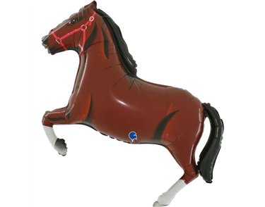 DARK BROWN HORSE SHAPED FOIL BALLOON