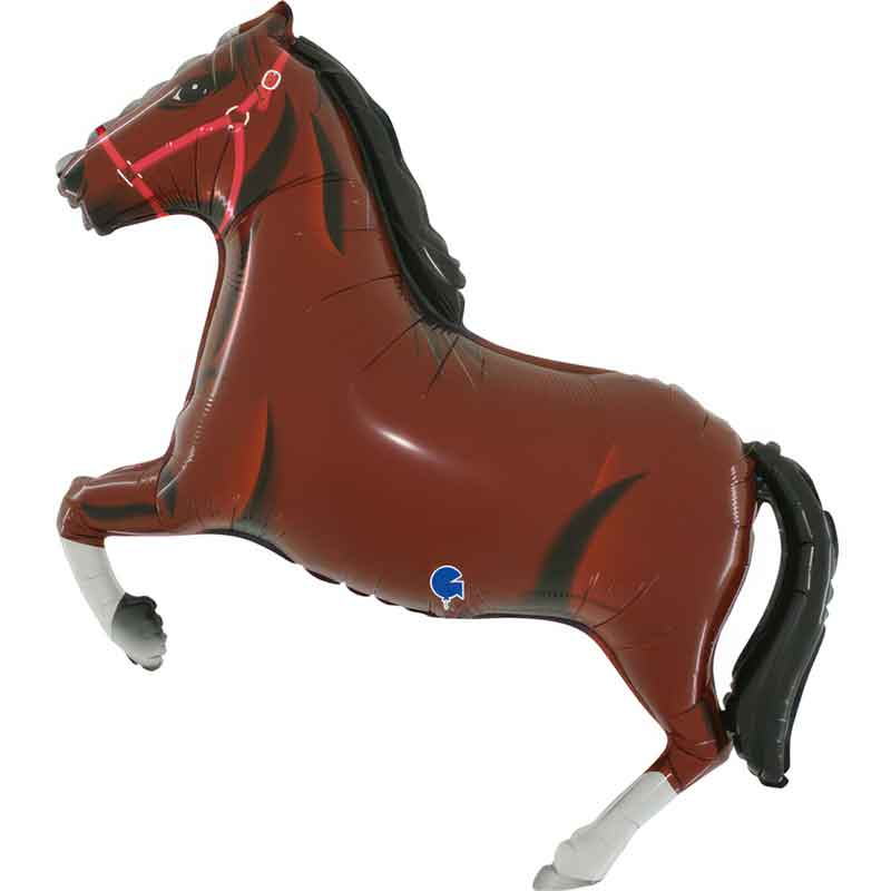DARK BROWN HORSE SHAPED FOIL BALLOON