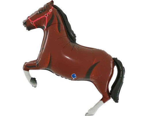 DARK BROWN HORSE SHAPED FOIL BALLOON