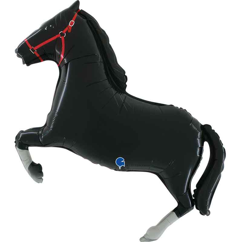 BLACK HORSE SHAPED FOIL BALLOON