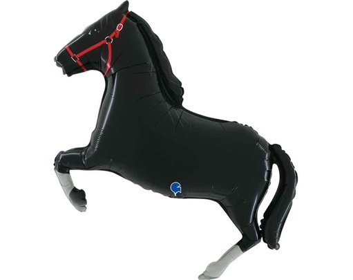BLACK HORSE SHAPED FOIL BALLOON