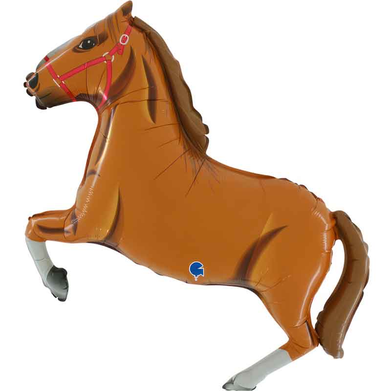 LIGHT BROWN HORSE SHAPED FOIL BALLOON