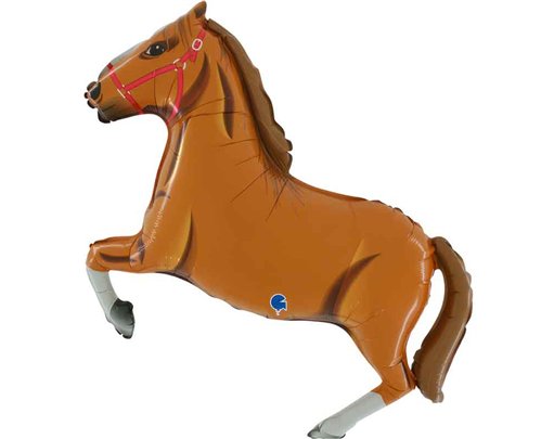 LIGHT BROWN HORSE SHAPED FOIL BALLOON