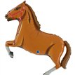 LIGHT BROWN HORSE SHAPED FOIL BALLOON