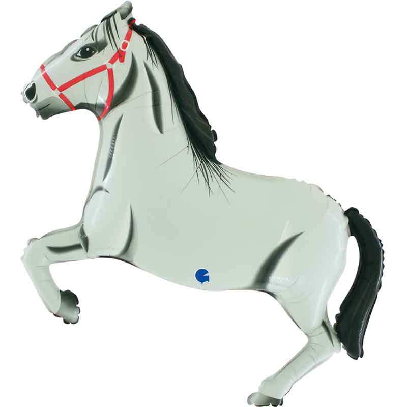 WHITE HORSE SHAPED FOIL BALLOON