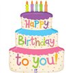 27in GIRLY BIRTHDAY CAKE FOIL BALLOON