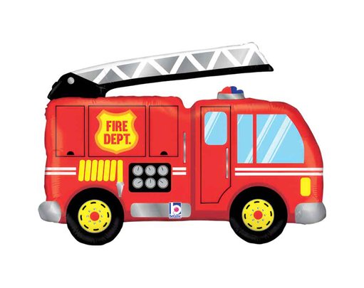 37in FIRETRUCK FOIL BALLOON