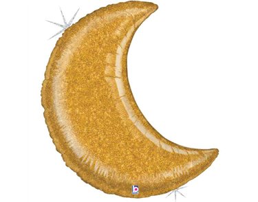 42in GLITTER MOON GOLD FOIL BALLOON