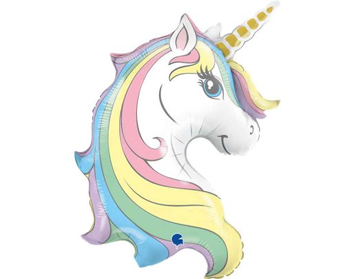 39in MACARON UNICORN HEAD FOIL BALLOON