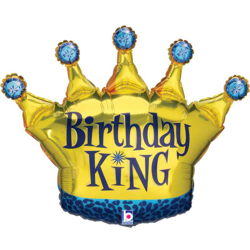 36in BIRTHDAY KING FOIL BALLOON