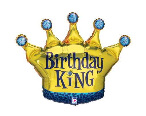 36in BIRTHDAY KING FOIL BALLOON
