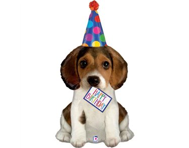 40in BIRTHDAY PUPPY FOIL BALLOON