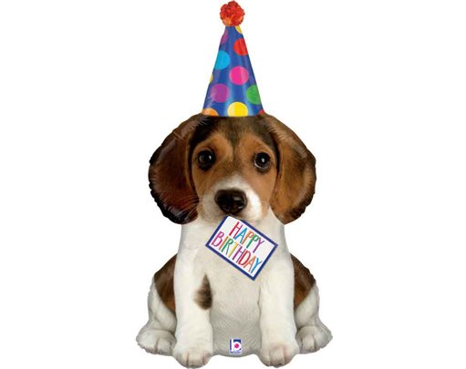 40in BIRTHDAY PUPPY FOIL BALLOON