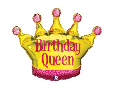 36in BIRTHDAY QUEEN FOIL BALLOON