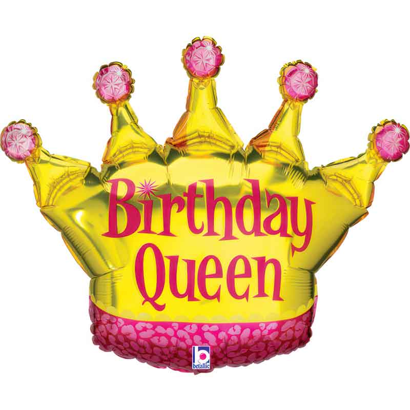 36in BIRTHDAY QUEEN FOIL BALLOON