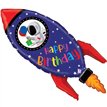 40in BIRTHDAY ROCKET FOIL BALLOON