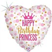 18in GLITTER BIRTHDAY PRINCESS FOIL BALLOON