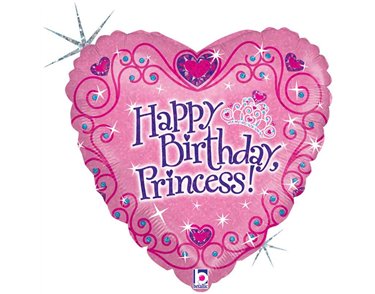 18in HAPPY BIRTHDAY TIARA FOIL BALLOON