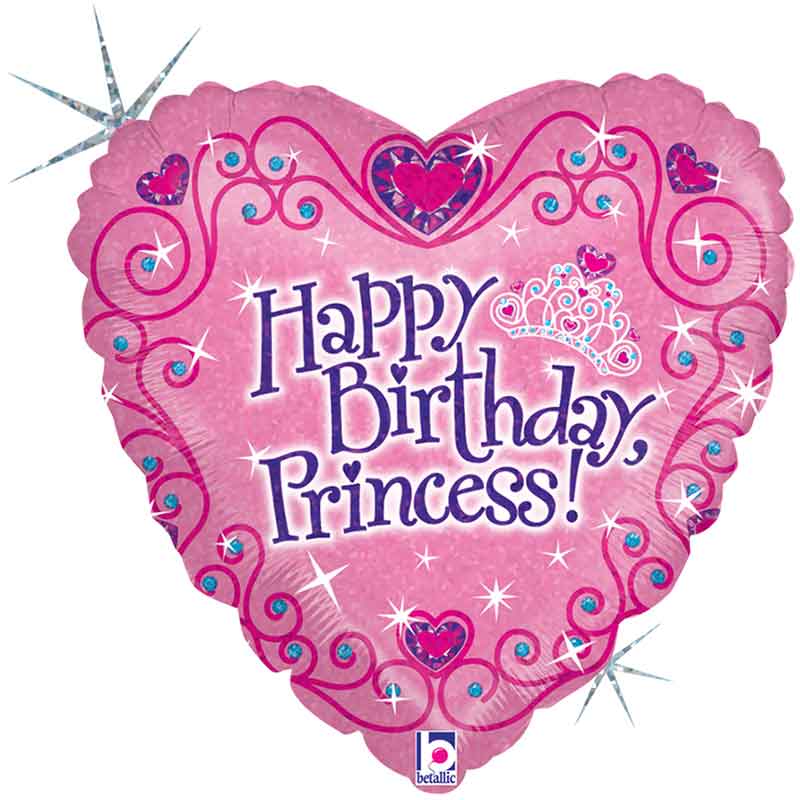 18in HAPPY BIRTHDAY TIARA FOIL BALLOON
