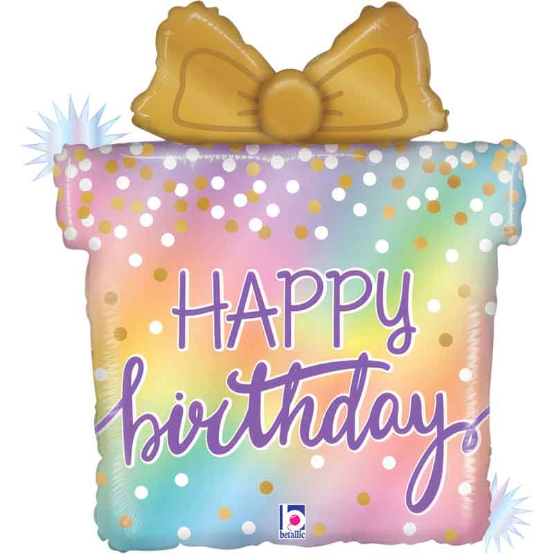 29in OPAL BIRTHDAY PRESENT FOIL BALLOON