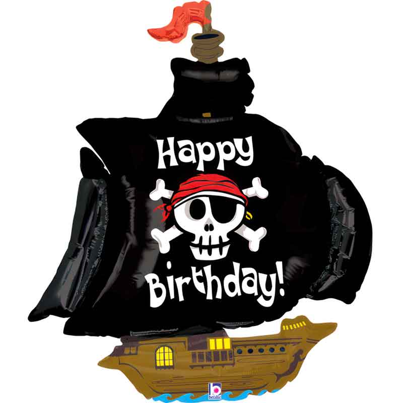 47in PIRATE SHIP BIRTHDAY FOIL BALLOON