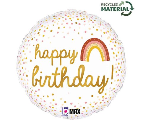 18in BOHO BIRTHDAY FOIL BALLOON