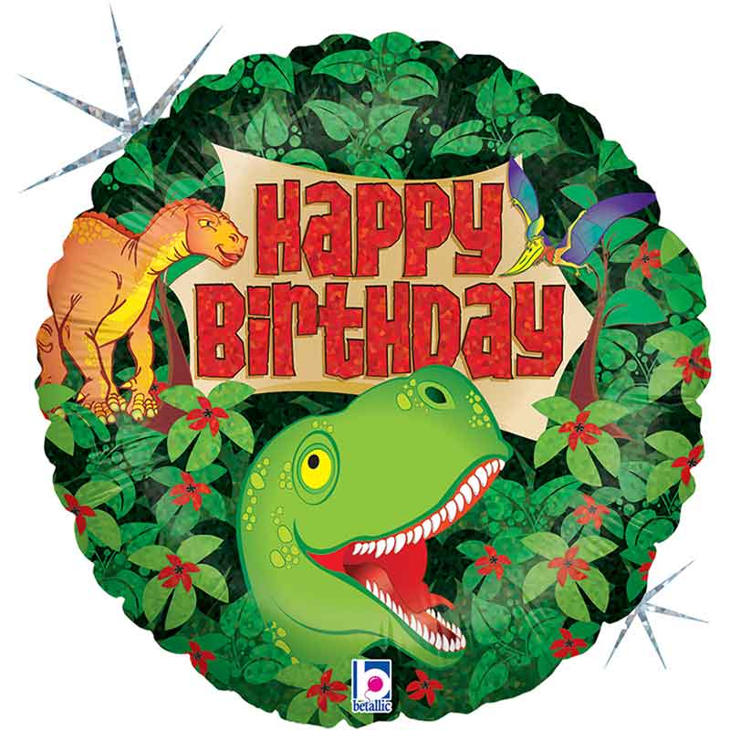 18in DINOSAUR BIRTHDAY FOIL BALLOON