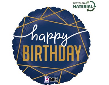 18in NAVY BIRTHDAY FOIL BALLOON