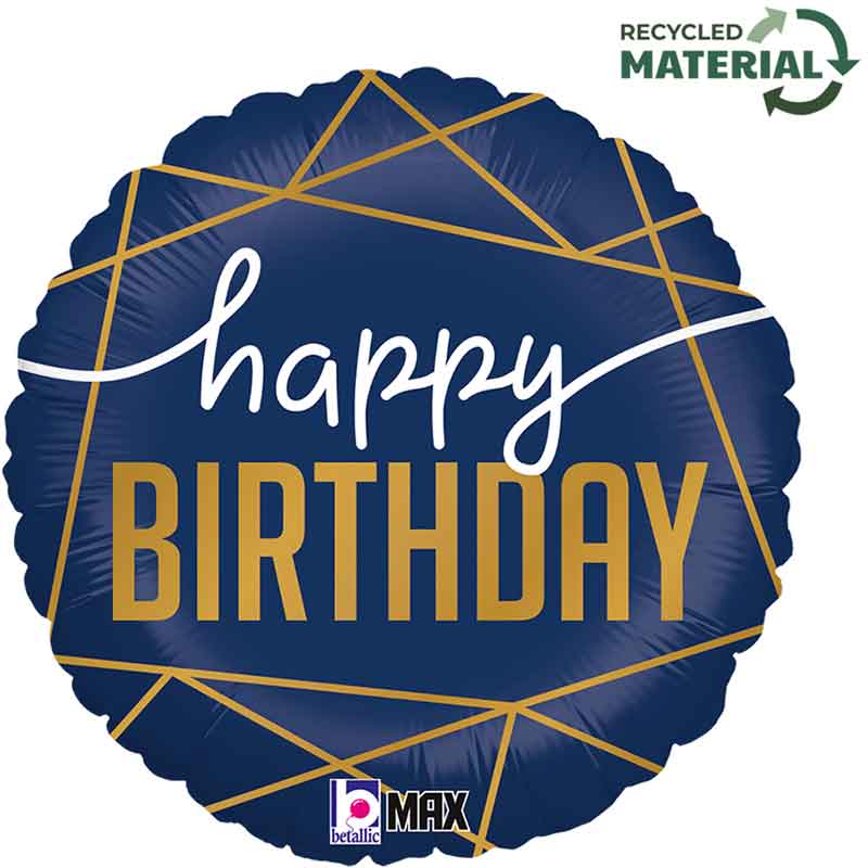 18in NAVY BIRTHDAY FOIL BALLOON