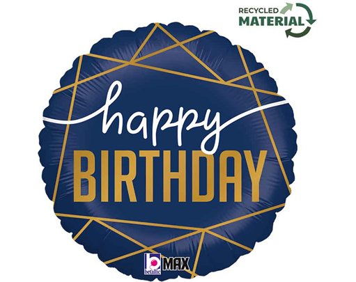 18in NAVY BIRTHDAY FOIL BALLOON