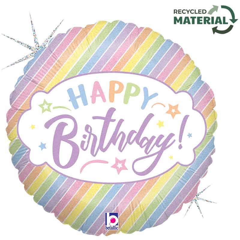 18in PASTEL BIRTHDAY FOIL BALLOON