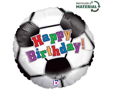 18in SOCCER BALL BIRTHDAY FOIL BALLOON