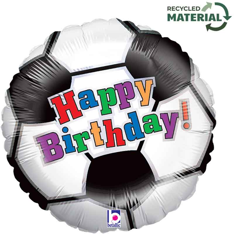 18in SOCCER BALL BIRTHDAY FOIL BALLOON