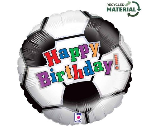 18in SOCCER BALL BIRTHDAY FOIL BALLOON