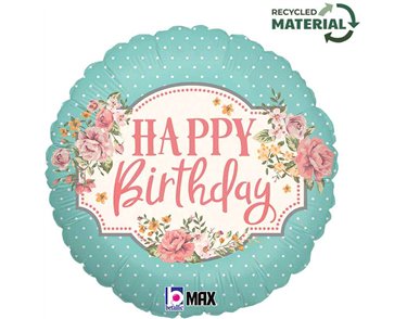 18in VINTAGE BIRTHDAY FOIL BALLOON
