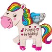 44in RAINBOW BIRTHDAY PONY FOIL BALLOON