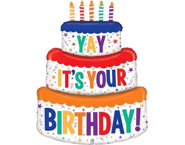 67in SPECIAL DELIVERY BIRTHDAY CAKE FOIL BALLOON