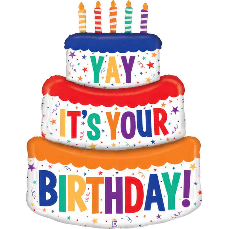 67in SPECIAL DELIVERY BIRTHDAY CAKE FOIL BALLOON