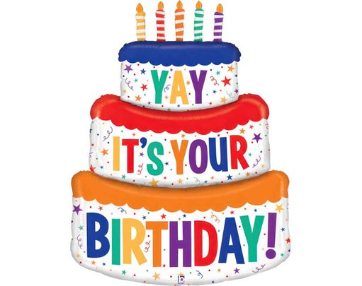 67in SPECIAL DELIVERY BIRTHDAY CAKE FOIL BALLOON