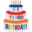67in SPECIAL DELIVERY BIRTHDAY CAKE FOIL BALLOON