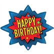 32in SUPERHERO BIRTHDAY BURST FOIL BALLOON