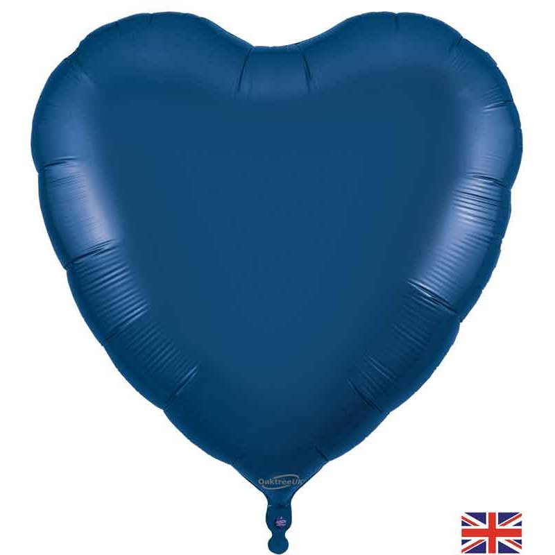 36in NAVY BLUE HEART FOIL BALLOON