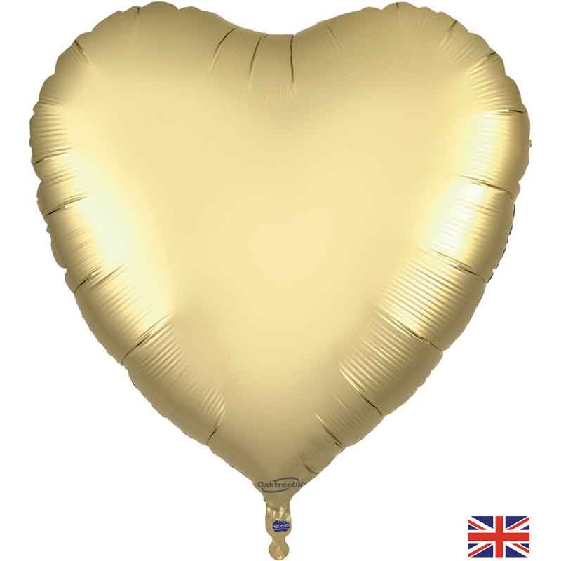 36in GOLD SILK HEART FOIL BALLOON