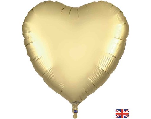 36in GOLD SILK HEART FOIL BALLOON