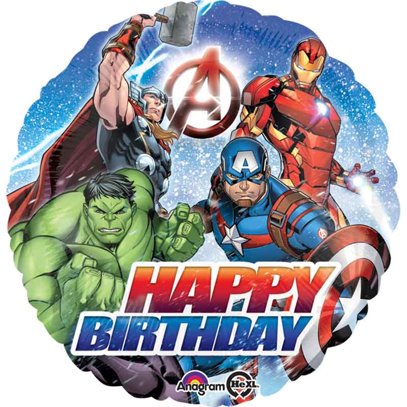18in AVENGERS HAPPY BIRTHDAY FOIL BALLOON
