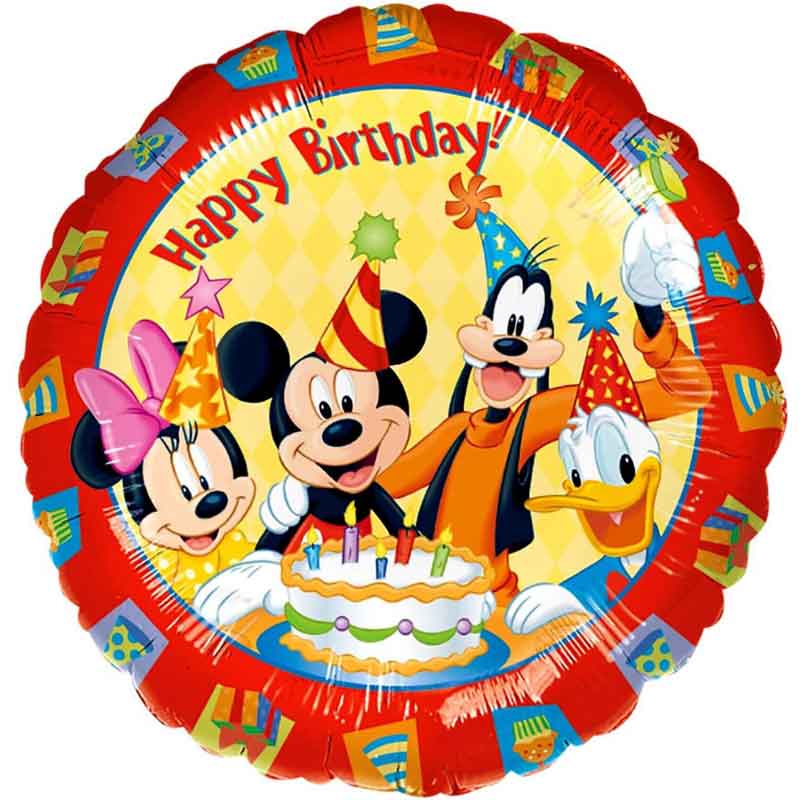 18in MICKEY & FRIENDS HAPPY BIRTHDAY FOIL BALLOON