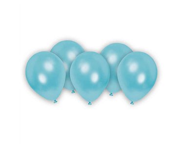 8PK METALLIC PASTEL BLUE BALLOONS
