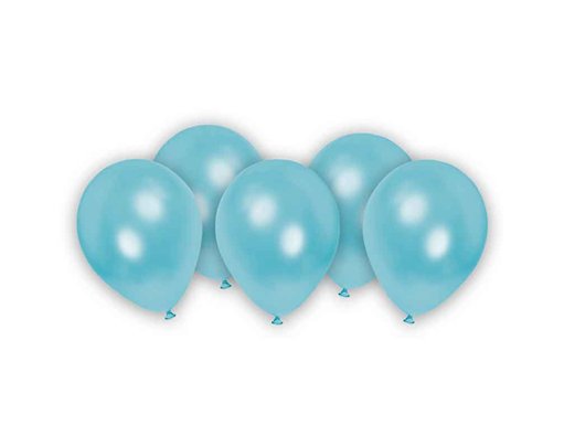 8PK METALLIC PASTEL BLUE BALLOONS