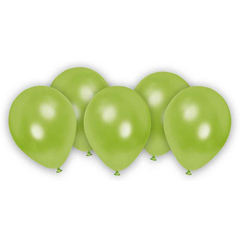 8PK METALLIC PASTEL GREEN BALLOONS
