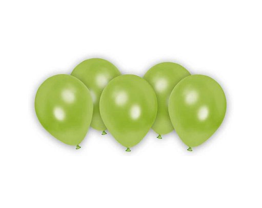 8PK METALLIC PASTEL GREEN BALLOONS